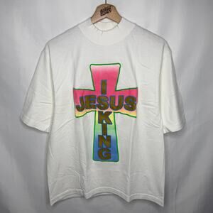Kanye West Yeezy YZY AWGE Cross Sunday Service Jesus is King Tour Merch Tee M